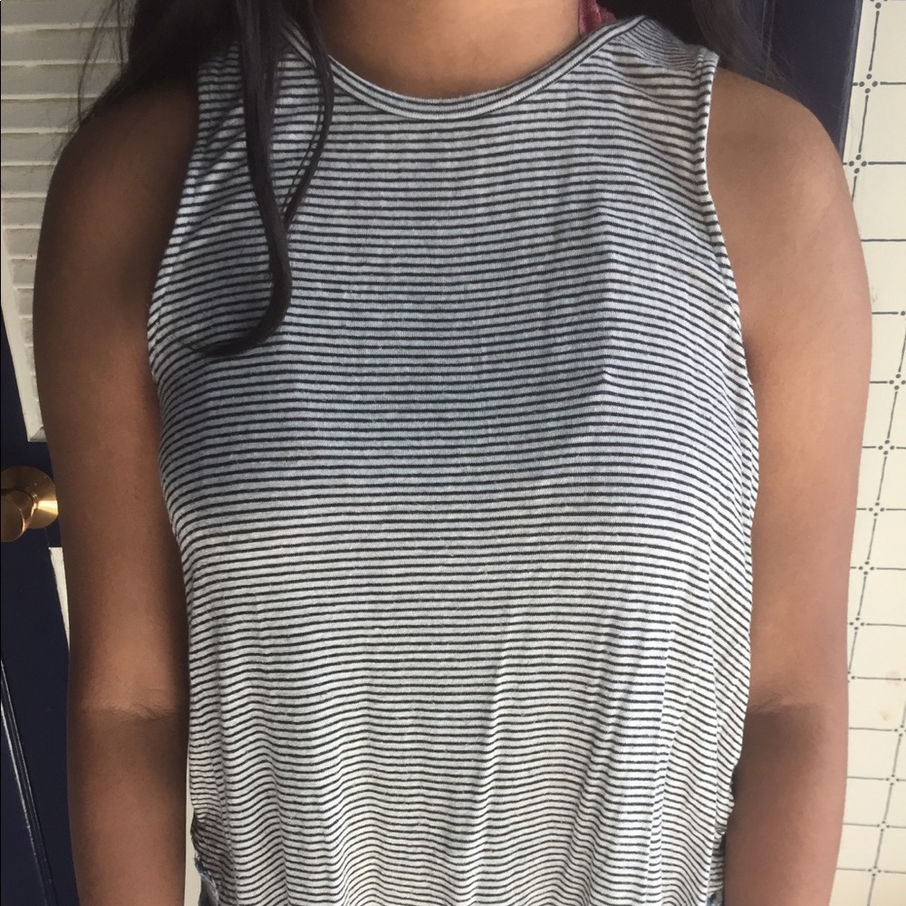 Striped sleeveless top